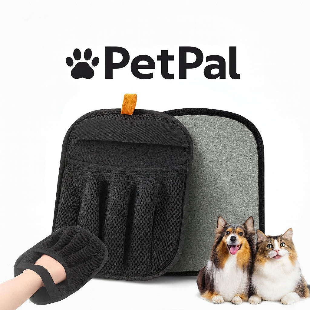 PetPal Ultimate Pet Grooming & Cleaning Glove: Gentle Deshedding, Massage, Bathing