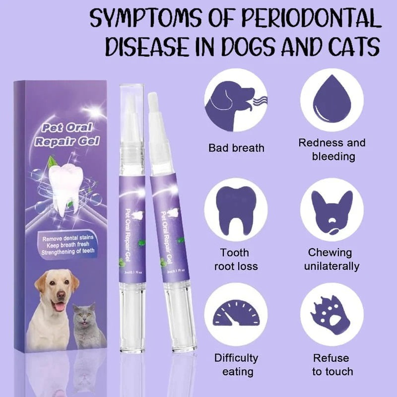 MuzzleGlow Pet Oral Repair Gel: Whitens Teeth, Removes Tartar, Fresh Breath
